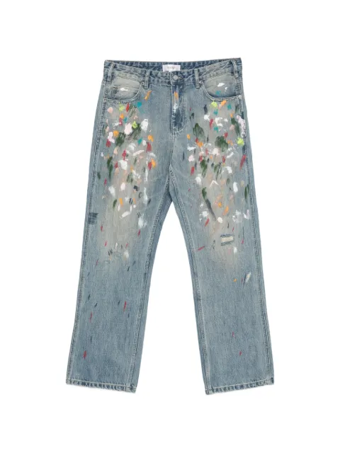FOUND paint-splatter distressed jeans