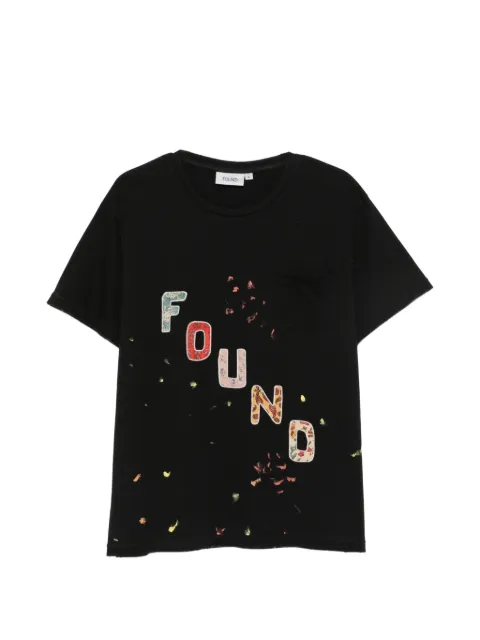 FOUND patchwork-logo chest-pocket T-shirt