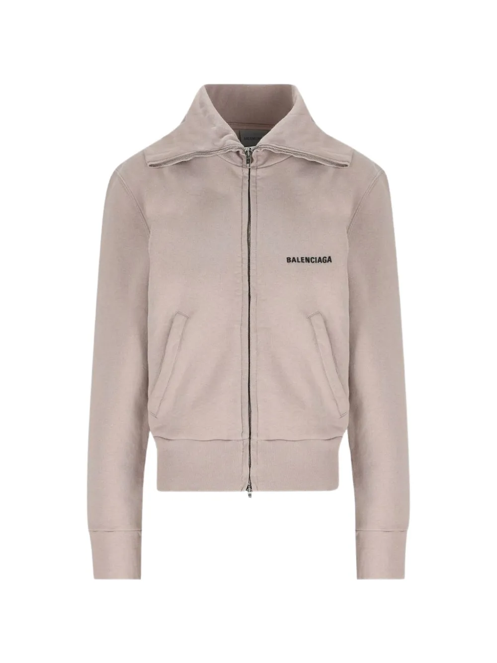 Balenciaga logo-print zip-up sweatshirt