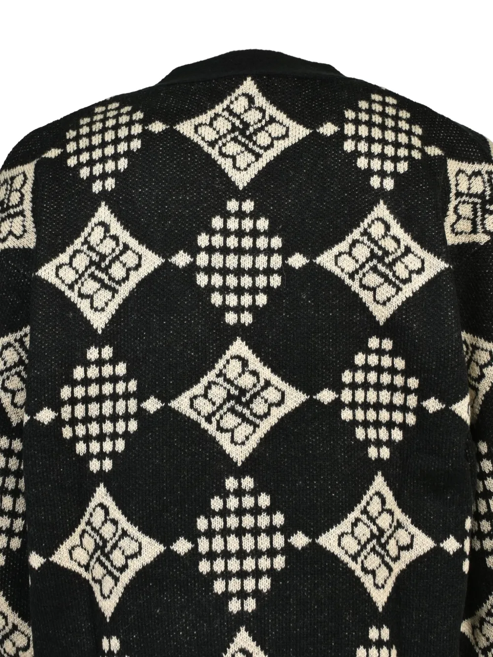 BREATH Vest met diamantbreisel en geometrisch patroon Zwart