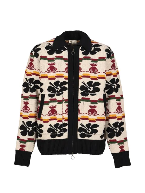 Nicholas Daley Hibiscus intarsia-knit cardigan