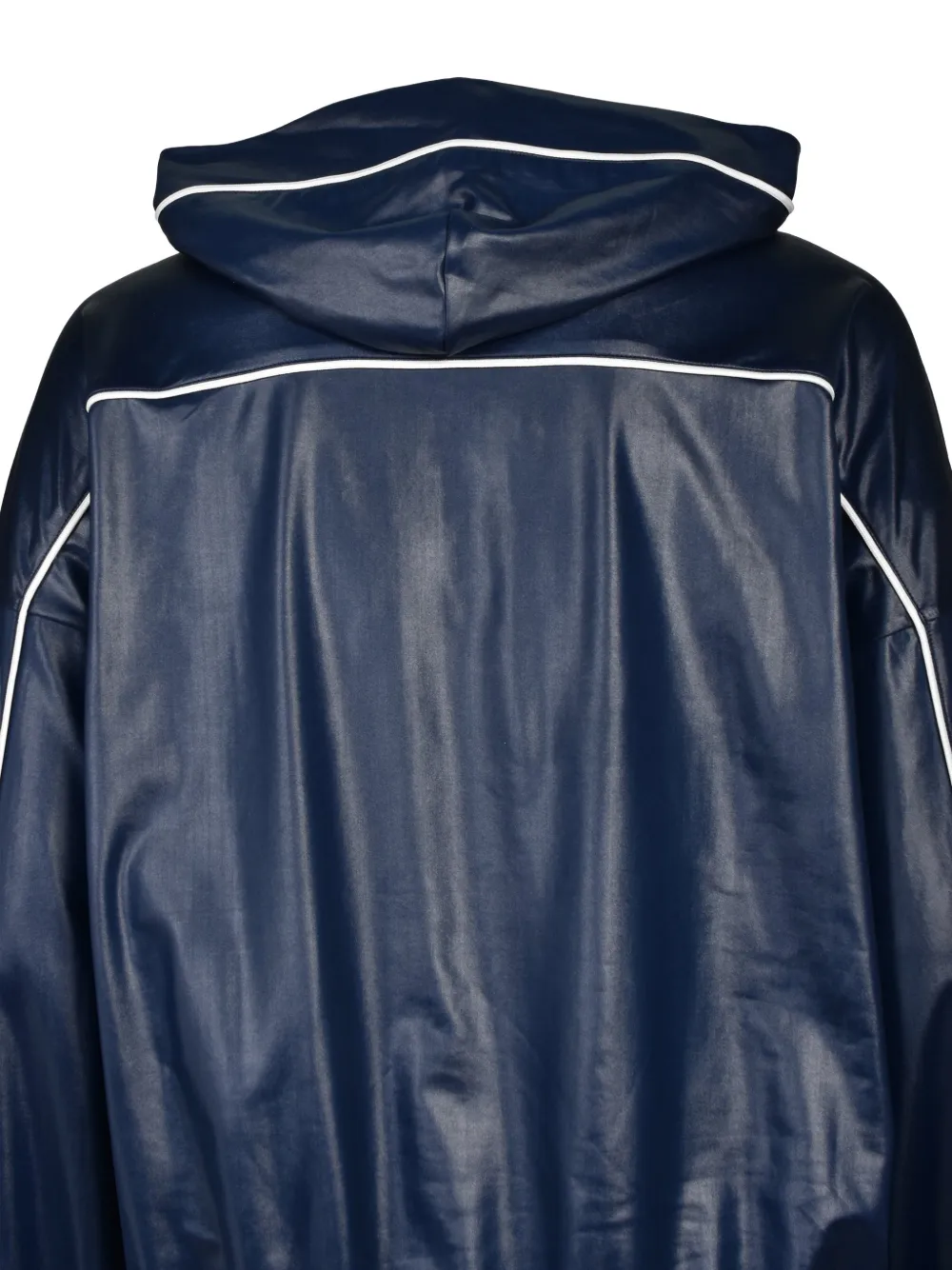 BREATH Hoodie met halve rits en biezen Blauw