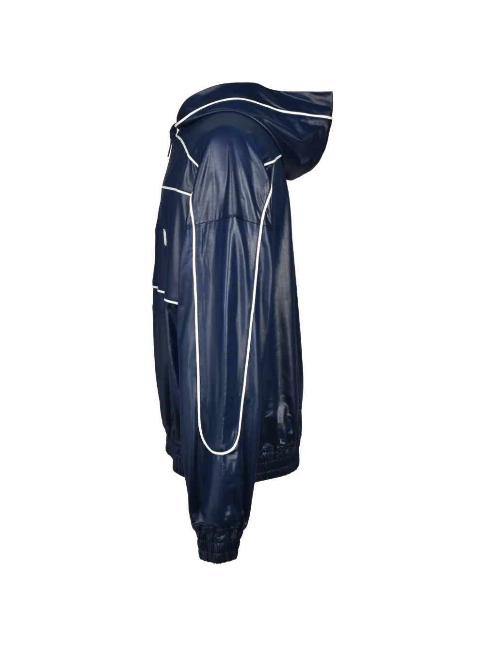 BREATH Hoodie met halve rits en biezen Blauw