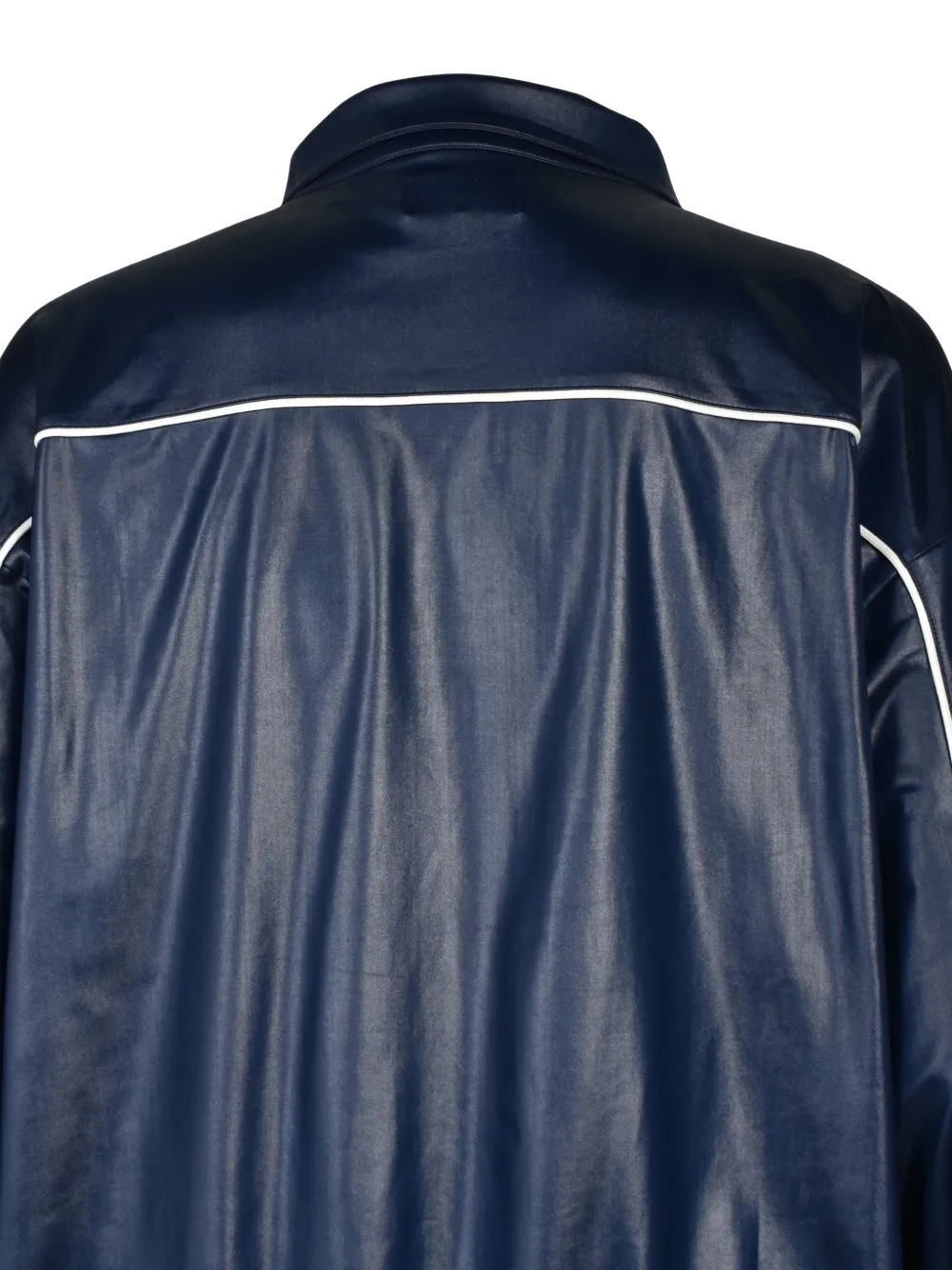 BREATH Gecoat jack met biezen Blauw