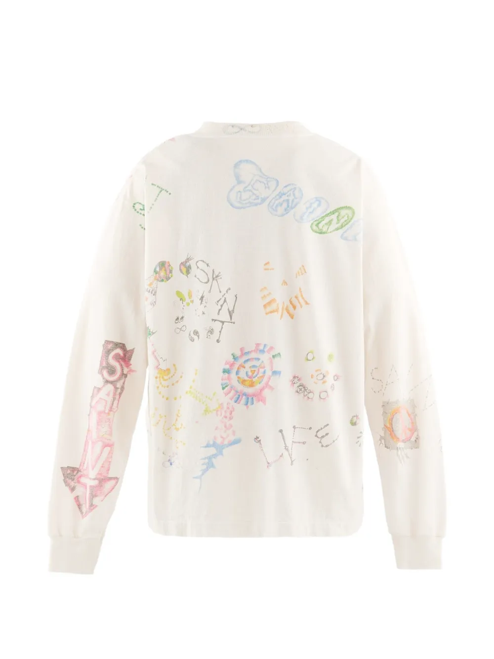 SAINT MXXXXXX x Coco Star Sims T-shirt met grafische print Beige