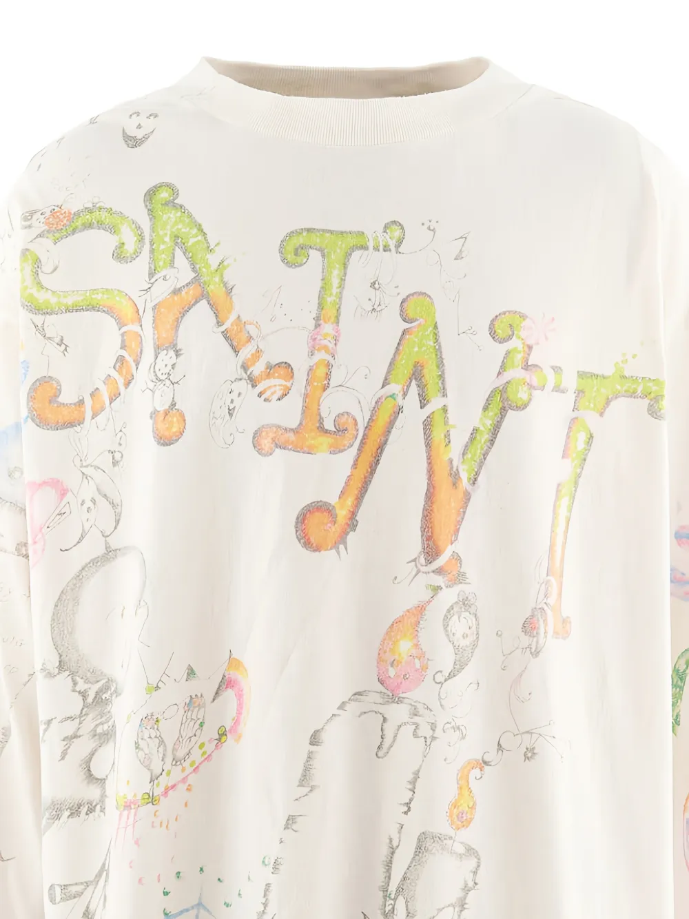 SAINT MXXXXXX x Coco Star Sims T-shirt met grafische print Beige