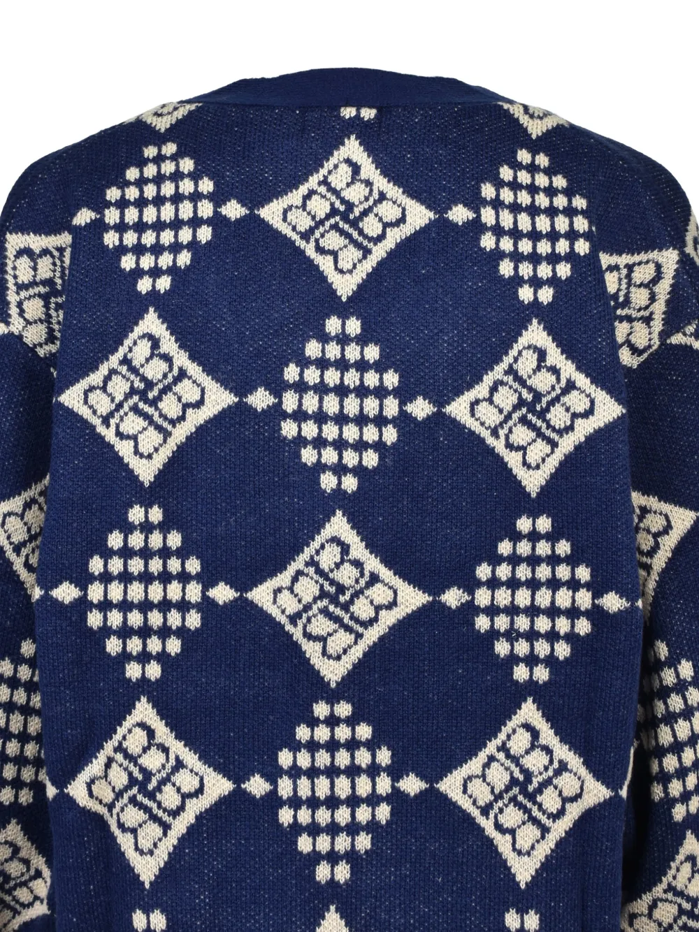 BREATH Gebreid vest met diamantpatroon Blauw