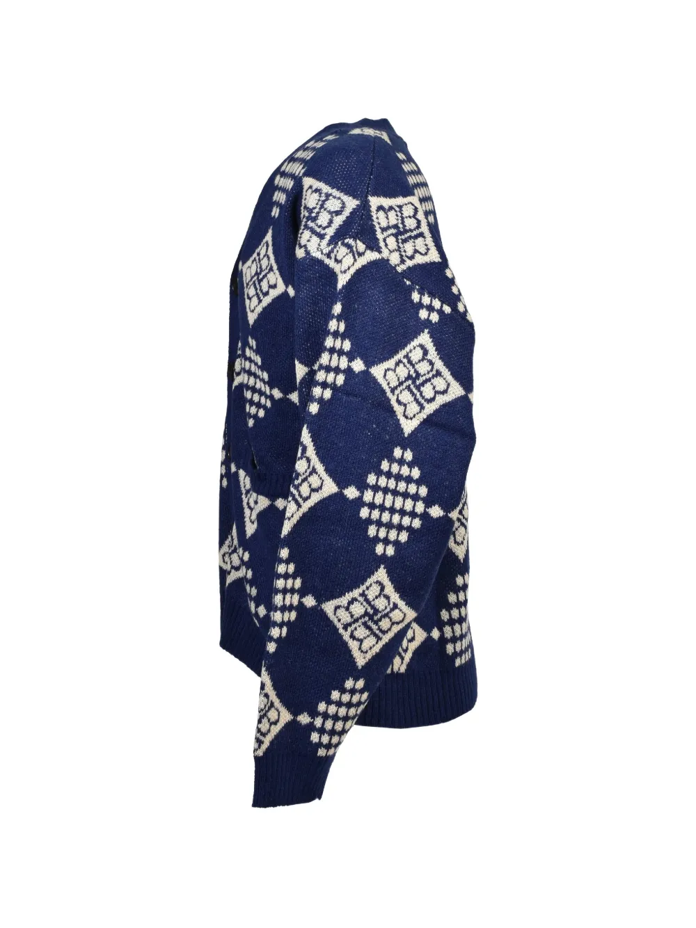 BREATH Gebreid vest met diamantpatroon Blauw