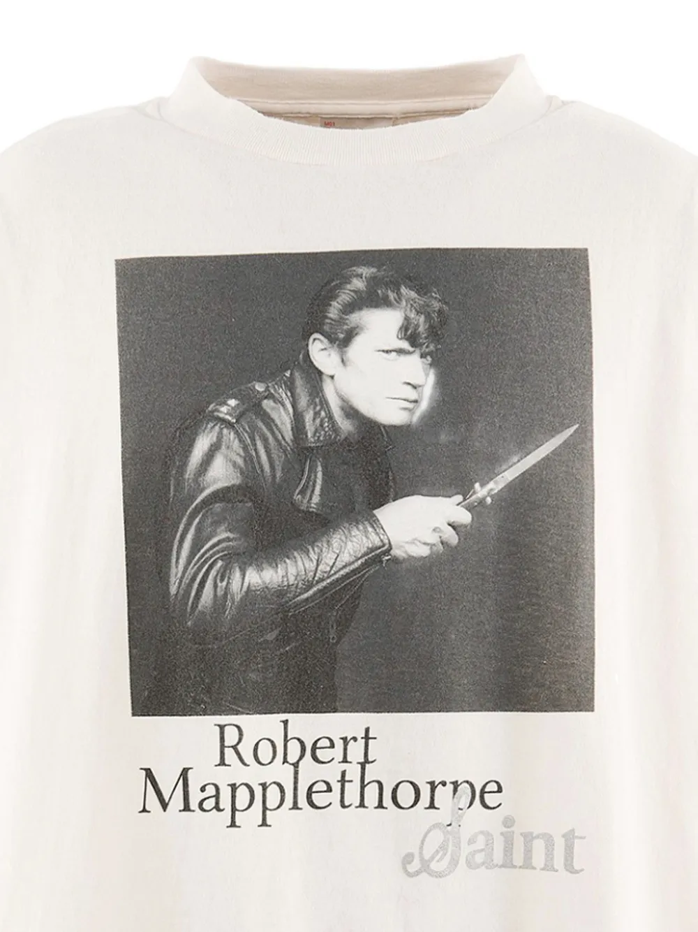 SAINT MXXXXXX Robert Mapplethorpe T-shirt met print Beige