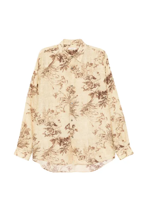 CALMLENCE floral-print silk-blend shirt
