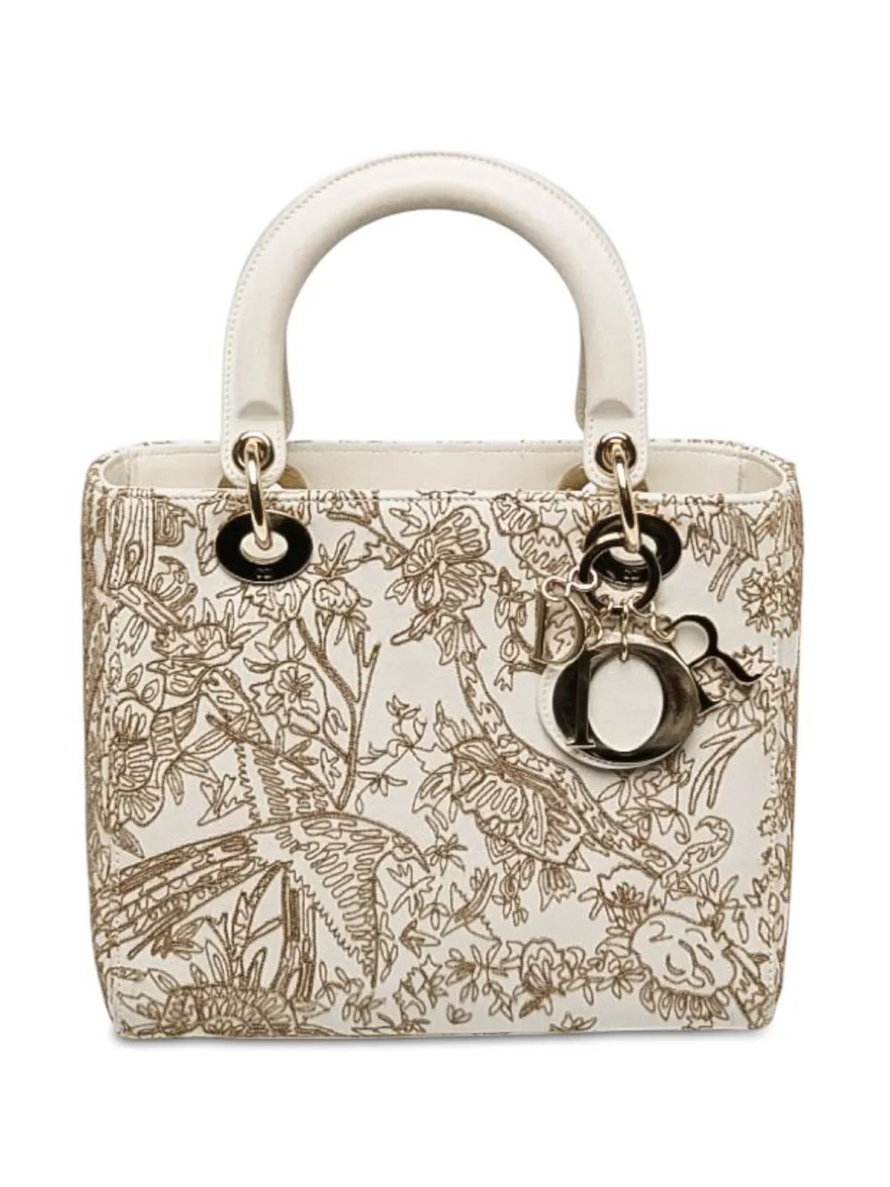 Christian Dior Pre-Owned Borsa a tracolla Lady Dior media 2022 - Bianco