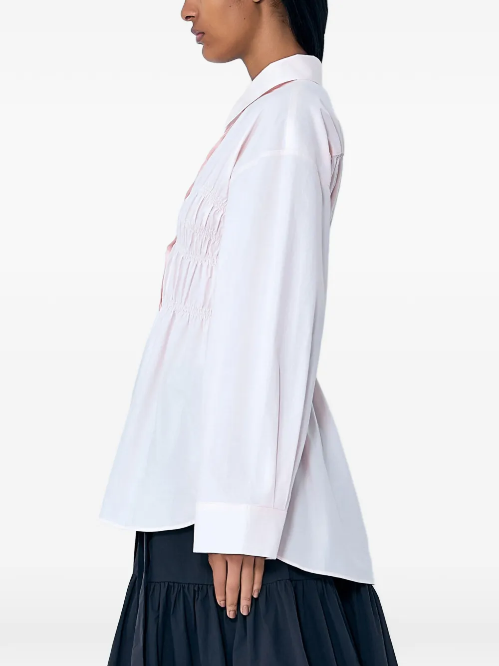 Cecilie Bahnsen Gesmockte blouse van popeline Roze