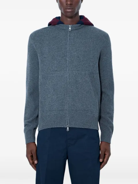 Moncler knitted zip-up hoodie