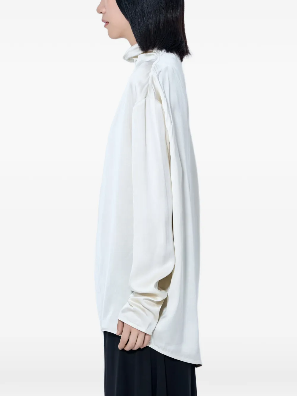 TOTEME high-neck blouse Beige