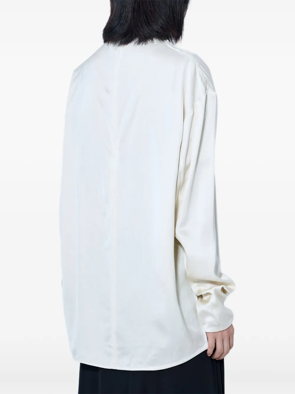 TOTEME high-neck blouse Beige