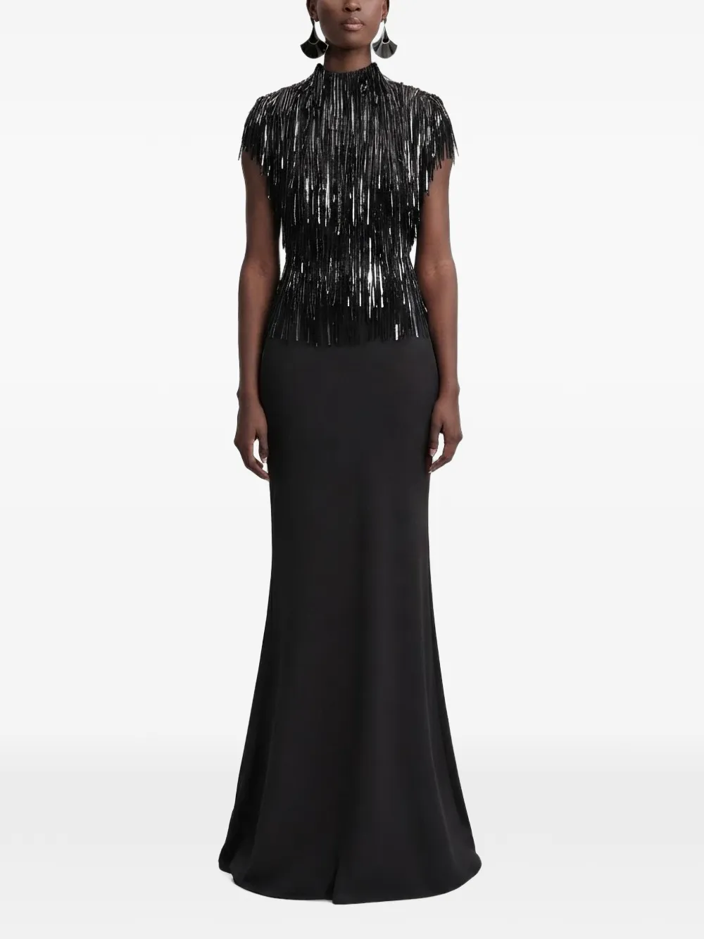 Gemy Maalouf Slim-fit rok met zeemeerminsilhouet Zwart