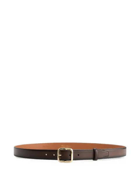 Santoni polished-leather belt