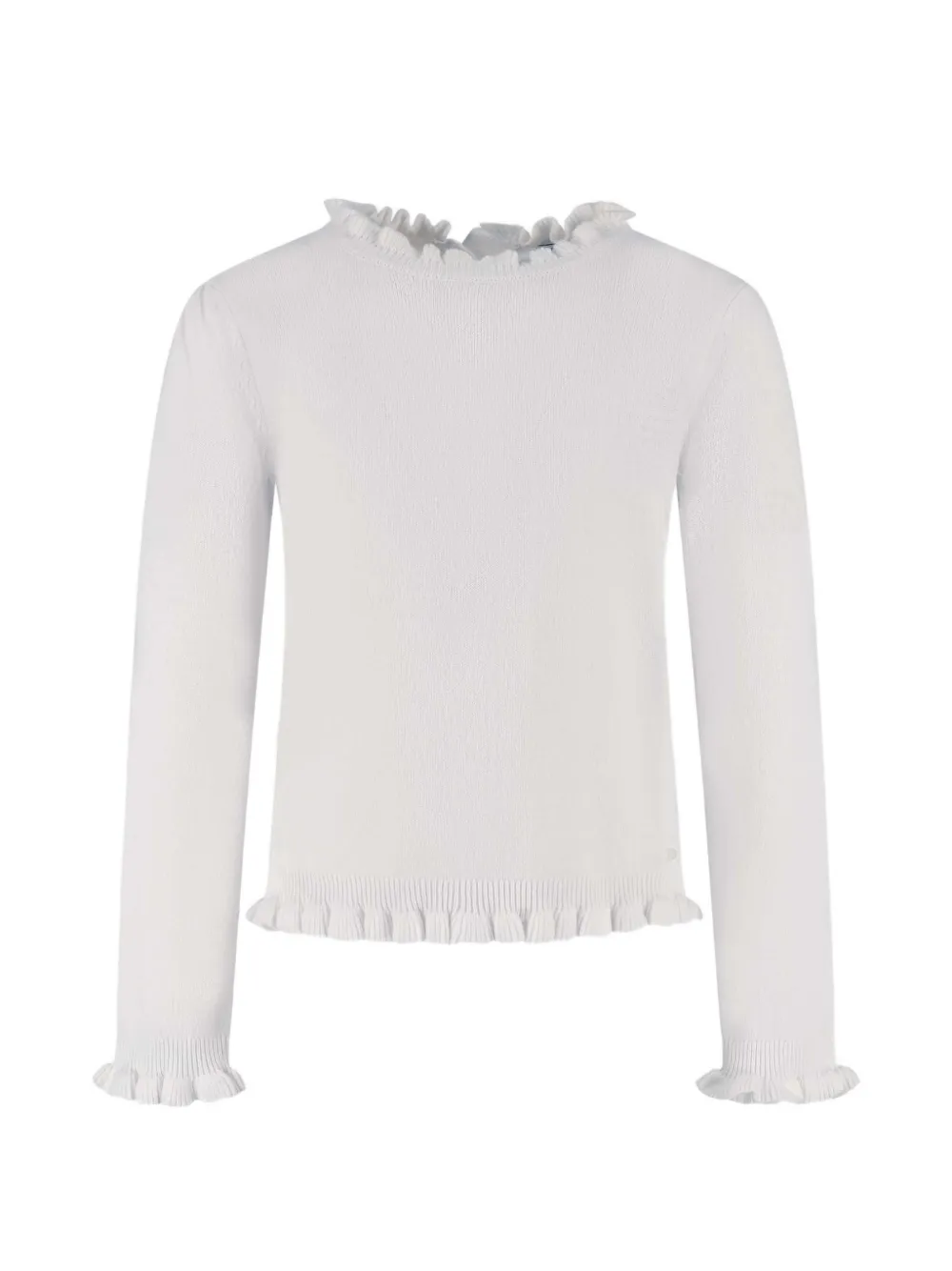 Tartine Et Chocolat Gerüschter Pullover - Weiß