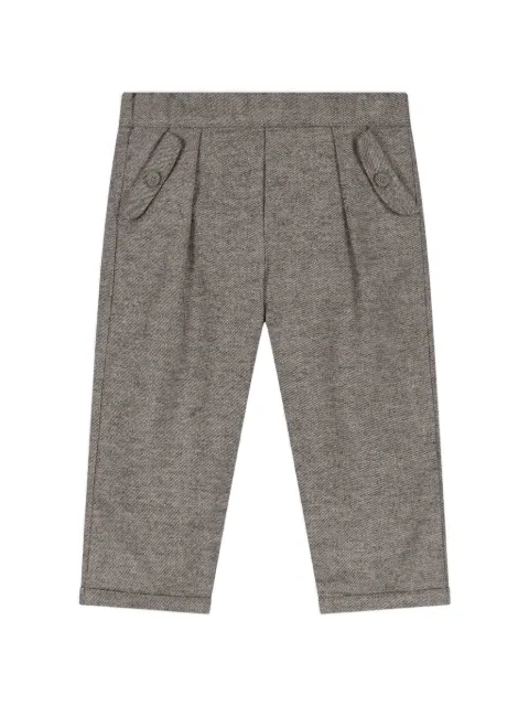 Tartine Et Chocolat logo-patch pleated trousers