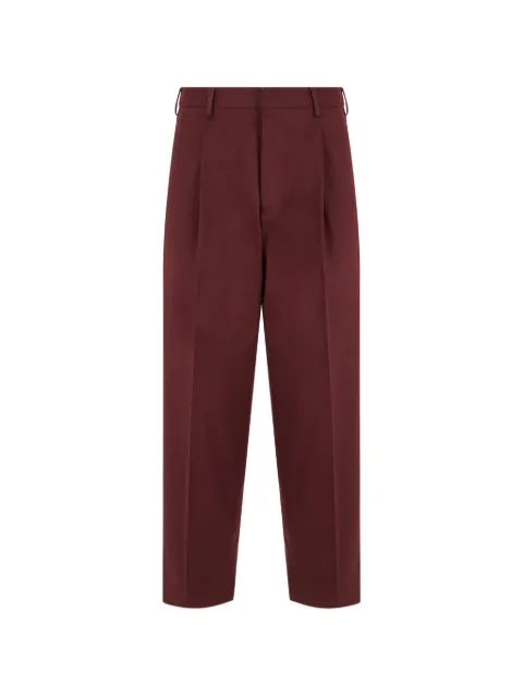 slowear pleated straight-leg trousers