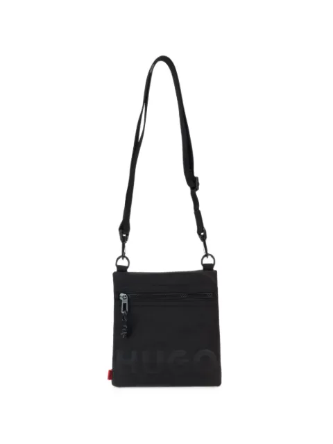 HUGO logo-print messenger bag