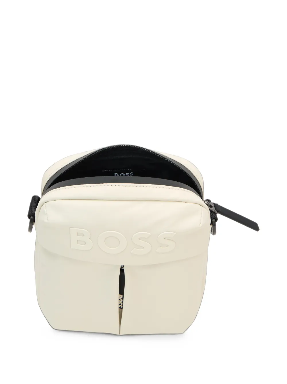 BOSS logo-em ed messenger bag Beige