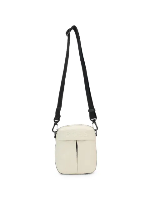 BOSS logo-embossed messenger bag
