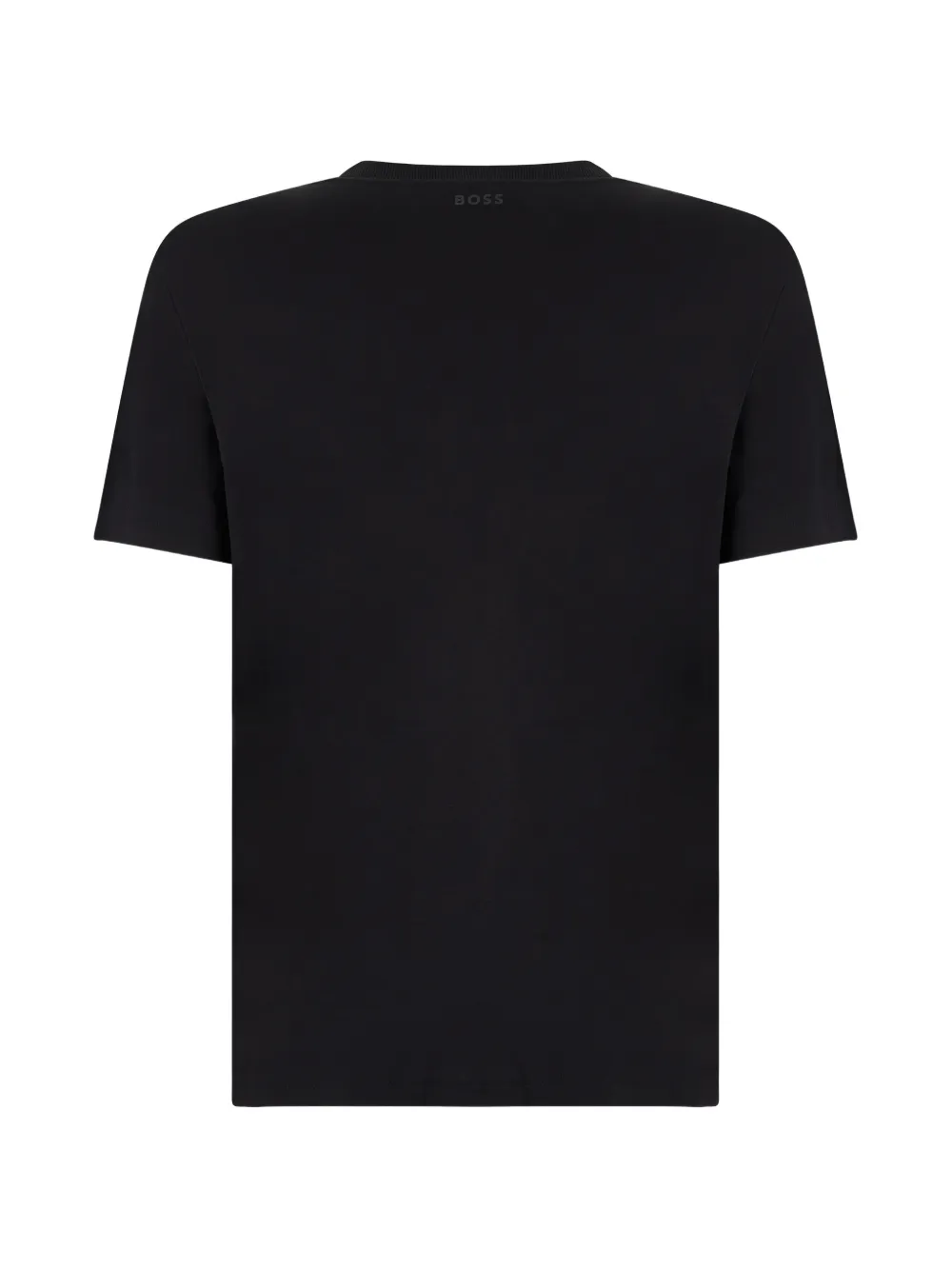 BOSS T-shirt met logo-reliëf Zwart