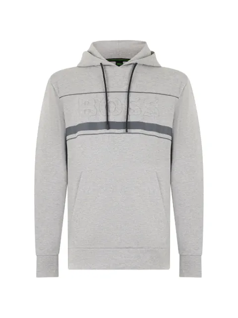 BOSS logo-embossed hoodie