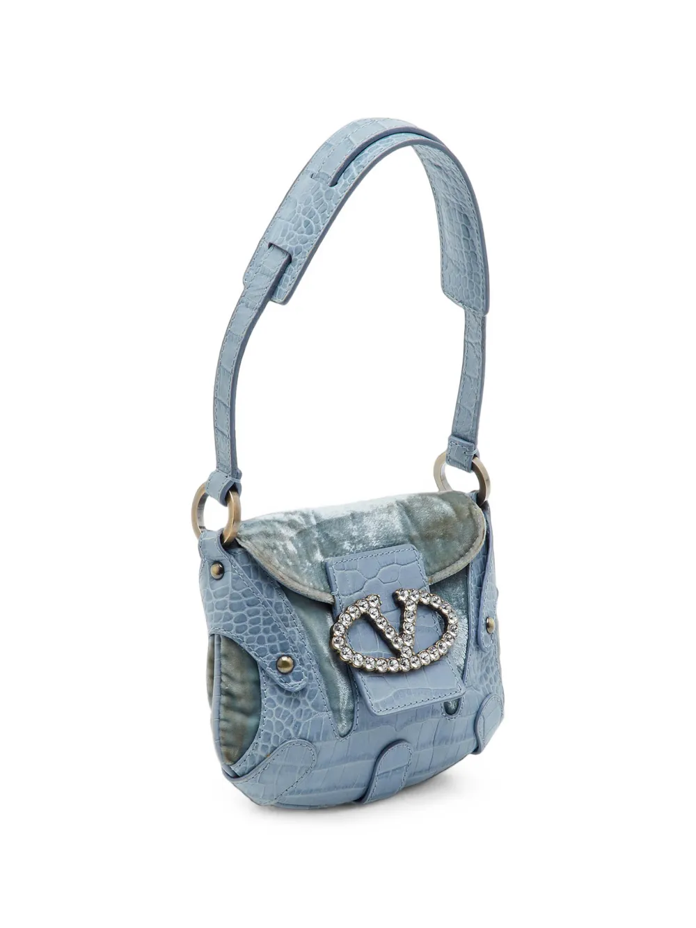 Valentino Garavani Pre-Owned VLogo Catch mini-tas Blauw