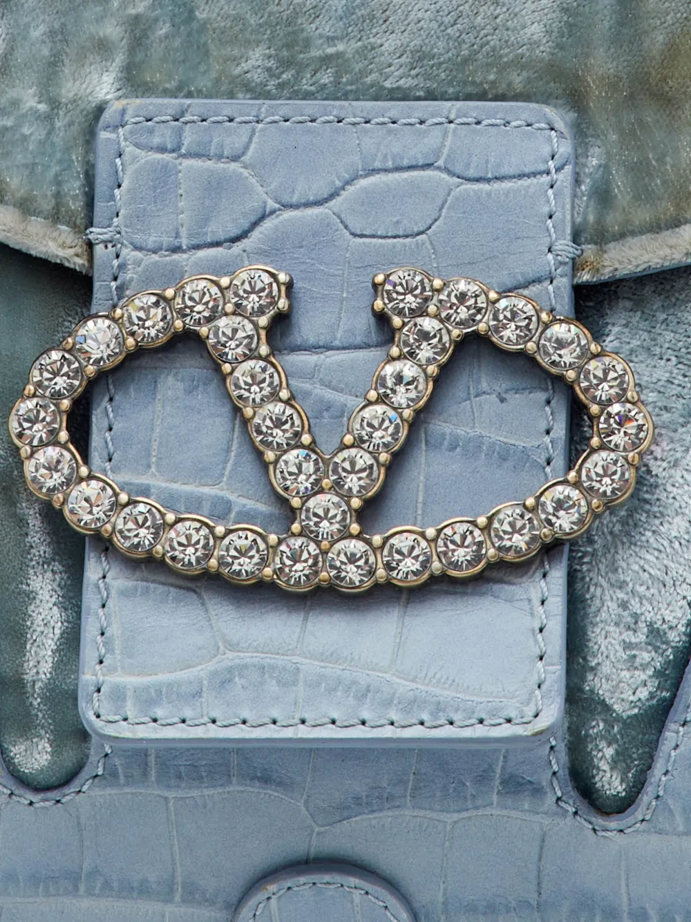 Valentino Garavani Pre-Owned VLogo Catch mini-tas Blauw