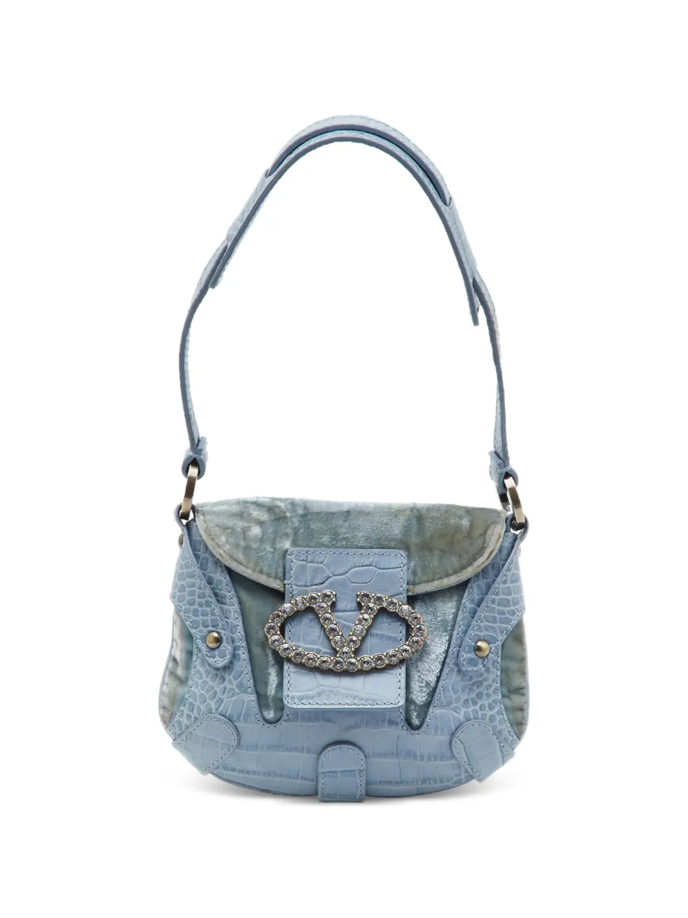 Valentino Garavani Pre-Owned Mini-Tasche mit VLogo - Blau