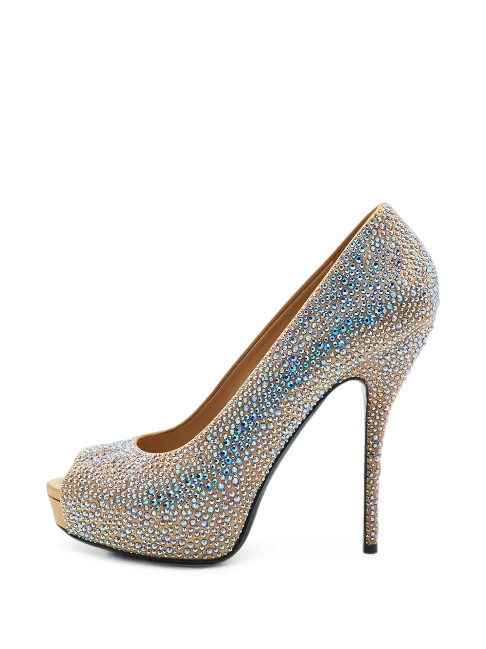 Gucci Pre-Owned escarpins Sofia à bout ouvert et ornements en cristal - Tons neutres