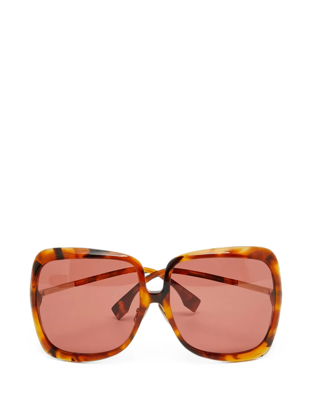 Pre-owned Tom Ford Tortoiseshell-effect Square Sunglasses In Brown