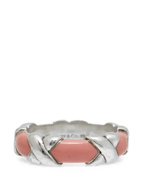 Tiffany & Co. anillo X de banda esmaltado