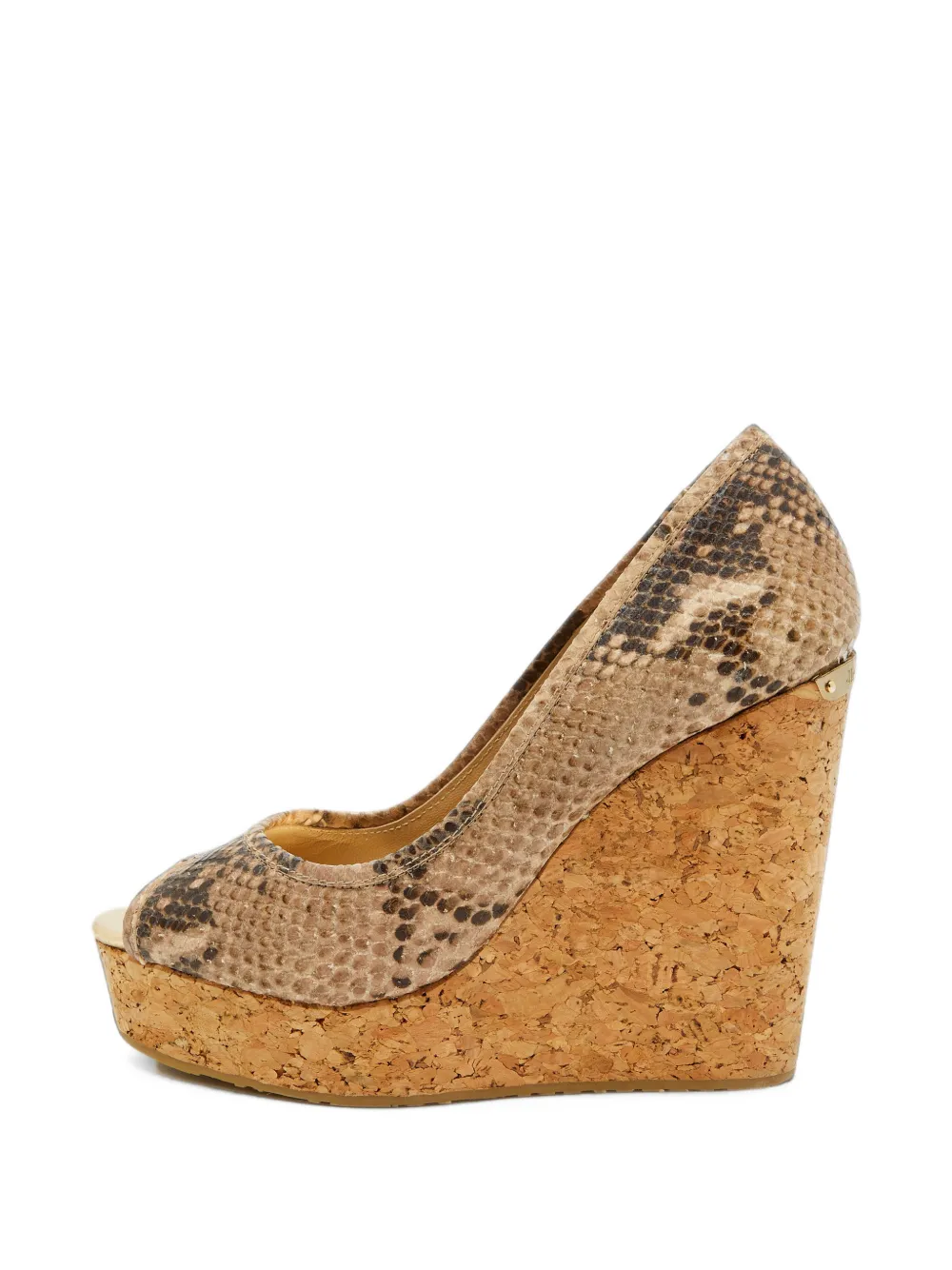 Jimmy Choo Pre-Owned escarpins à effet peau de python - Tons neutres Jimmy Choo Pre-Owned escarpins à effet peau de python - Tons neutres