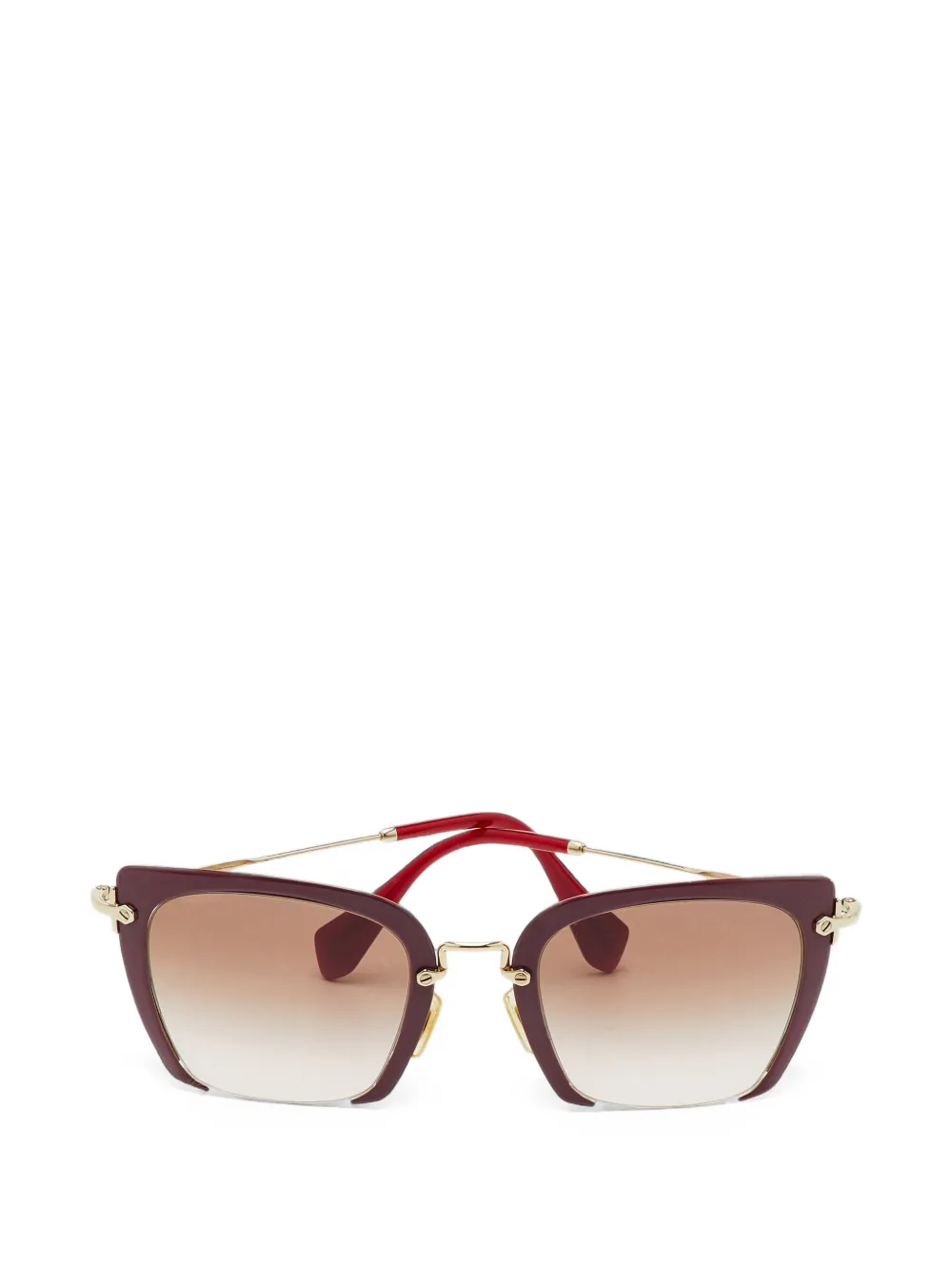 Miu Miu Pre-Owned lunettes de soleil SMU52R carrées - Violet