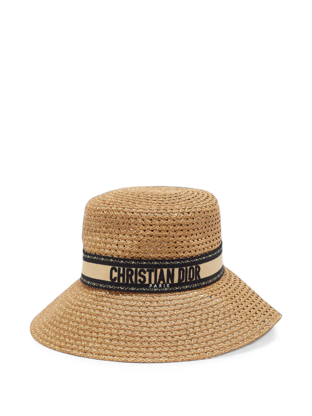 Christian Dior Pre-Owned chapeau D-Bobby à logo brodé - Tons neutres Christian Dior Pre-Owned chapeau D-Bobby à logo brodé - Tons neutres