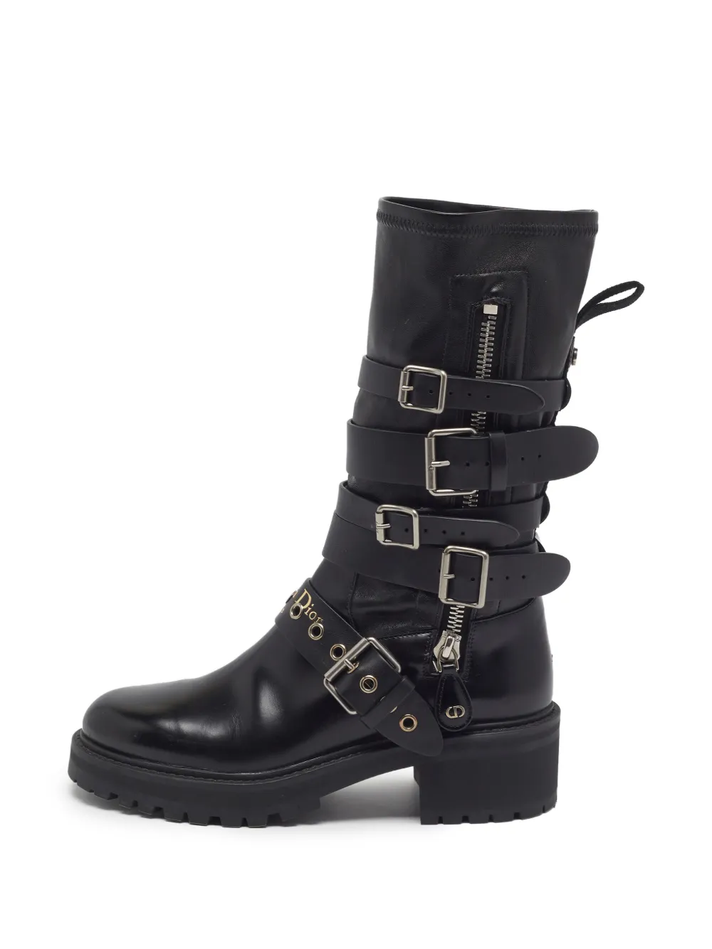Christian Dior Pre-Owned bottines à boucles multiples - Noir Christian Dior Pre-Owned bottines à boucles multiples - Noir