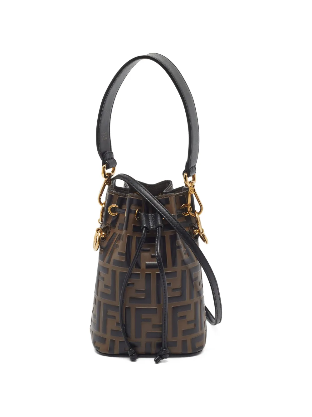 Fendi Pre-Owned sac seau Mon Tresor FF Mini en cuir (2018) - Marron Fendi Pre-Owned sac seau Mon Tresor FF Mini en cuir (2018) - Marron