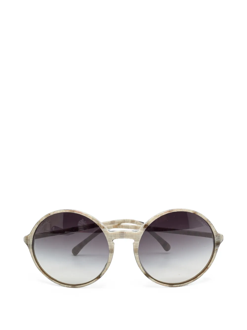 CHANEL Pre-Owned lunettes de soleil Spring à monture ronde - Gris CHANEL Pre-Owned lunettes de soleil Spring à monture ronde - Gris