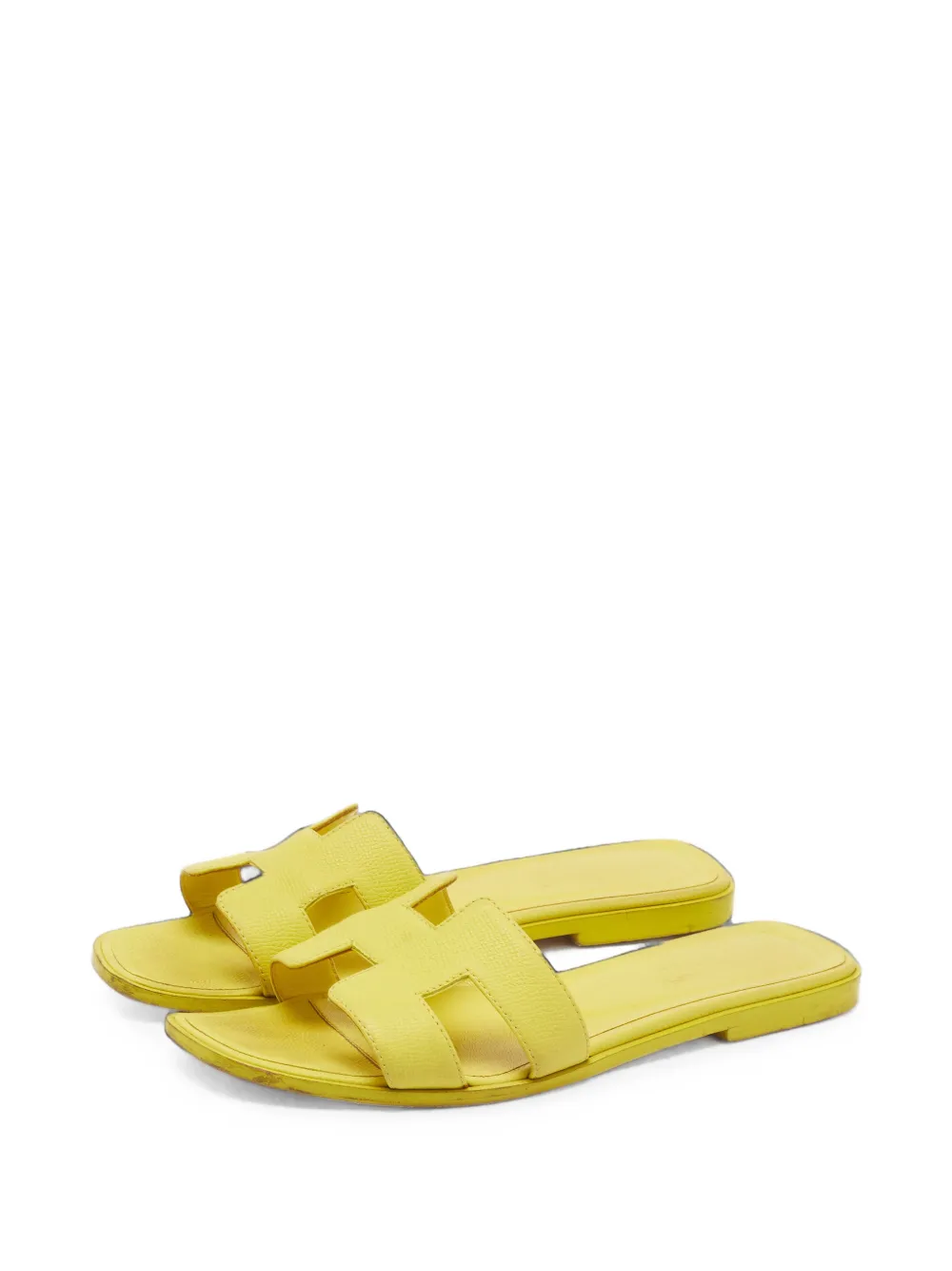 Hermès Pre-Owned sandales Oran - Jaune Hermès Pre-Owned sandales Oran - Jaune