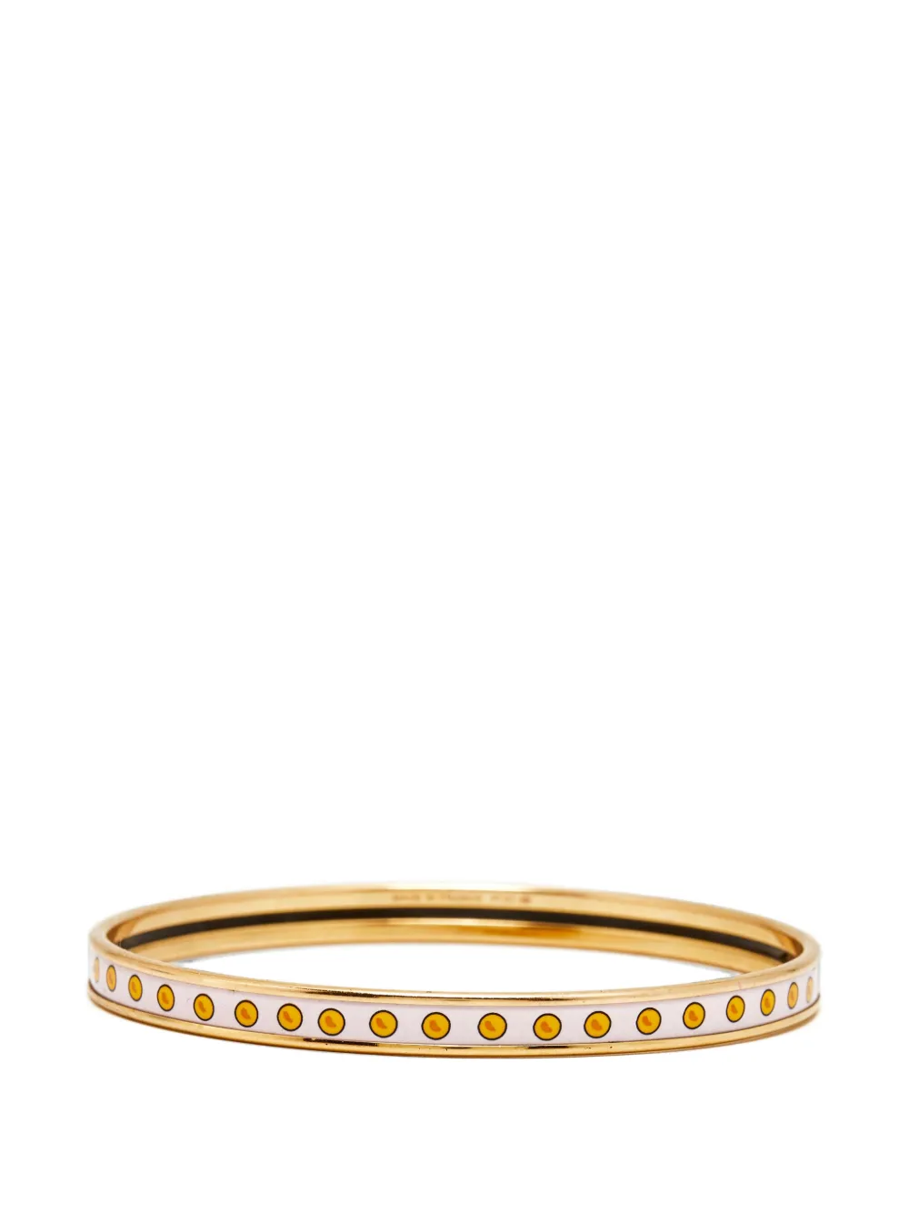 Hermès Pre-Owned bracelet jonc émaillé en plaqué or Hermès Pre-Owned bracelet jonc émaillé en plaqué or