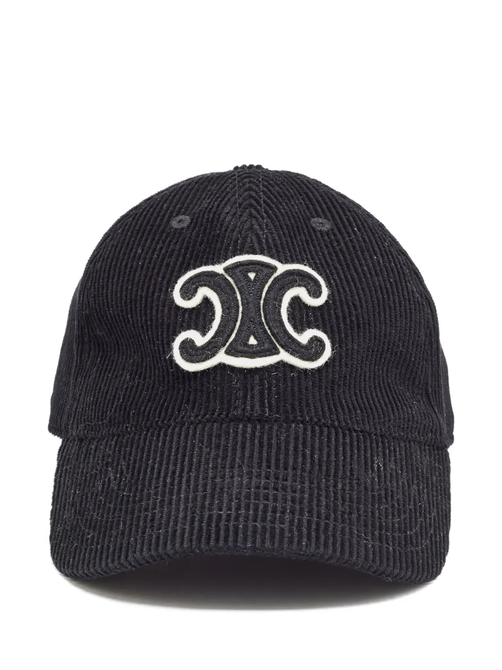 Celine Pre-Owned casquette Triomphe en velours côtelé - Noir