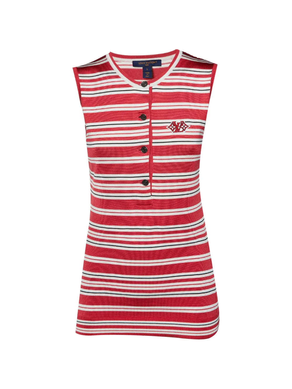 Louis Vuitton Pre-Owned striped knit top - Rosso