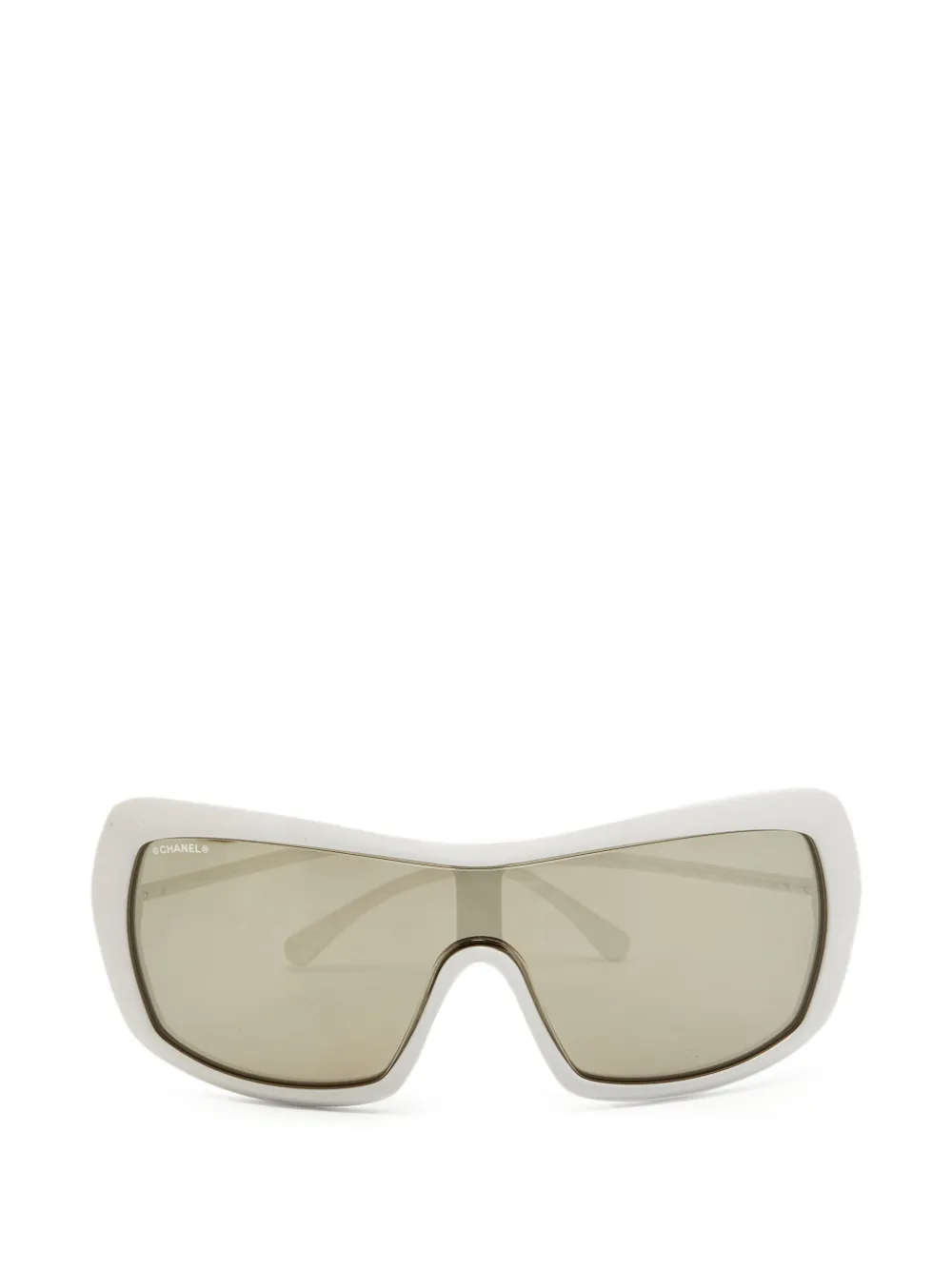 CHANEL Pre-Owned CC shield sunglasses - Bianco