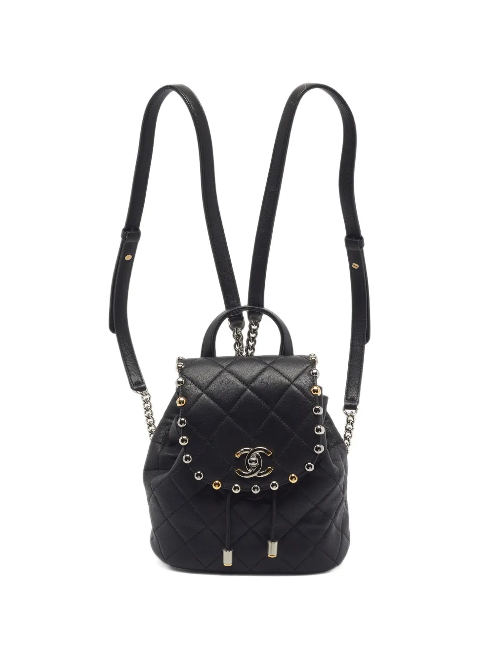 CHANEL Pre-Owned 2018 Bubble quilted backpack - Nero