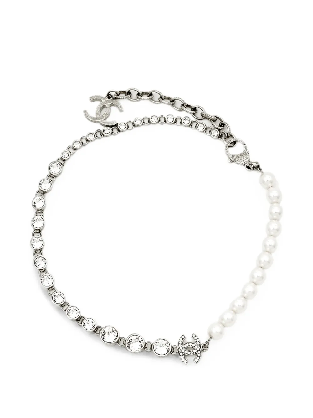CHANEL Pre-Owned CC-pendent necklace - Argento