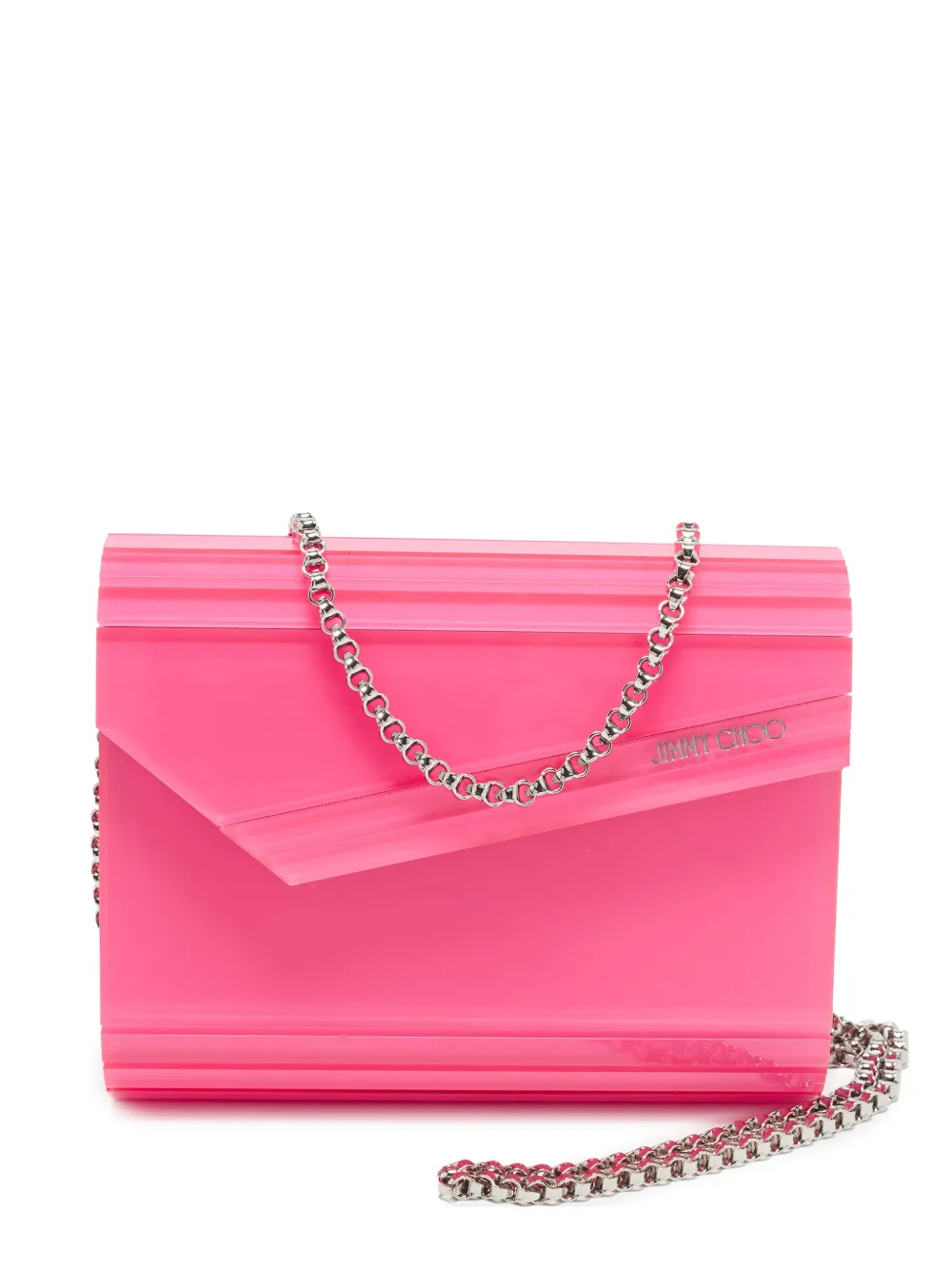 Jimmy Choo Pre-Owned pochette Candy à chaîne - Rose