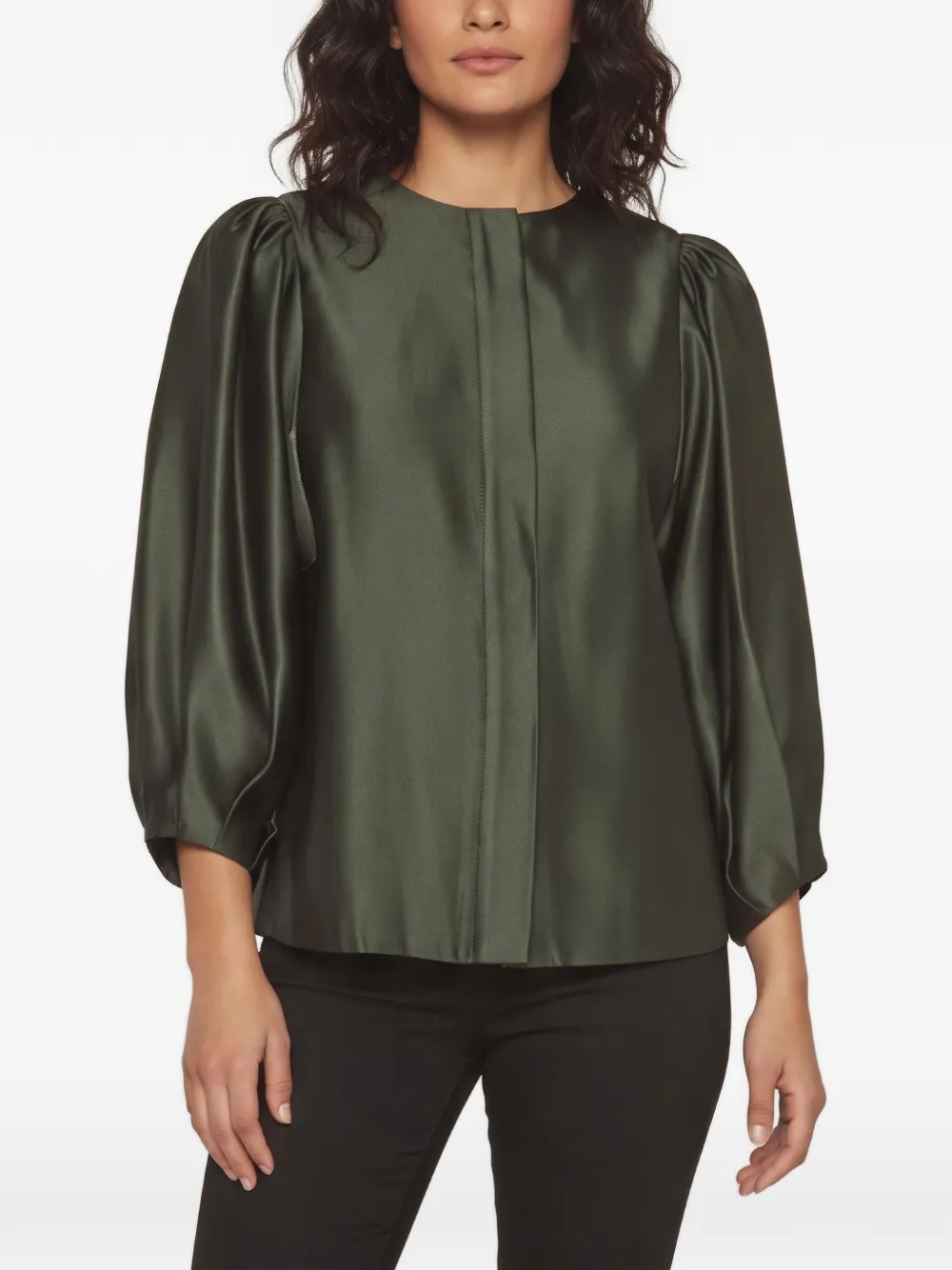 Fendi Pre-Owned balloon-sleeve blouse - Grün